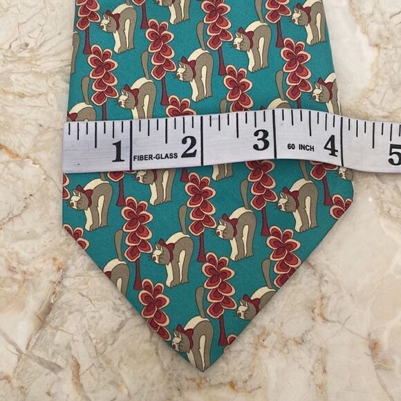 Nazareno Gabrielli 100% Silk Tie Cats - Picture 5 of 5